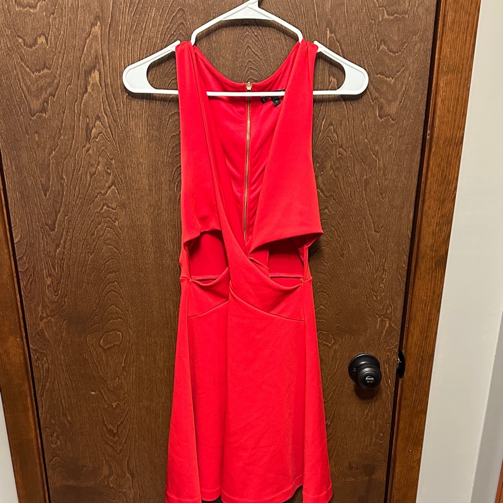 Express Red side cut out dress size 10